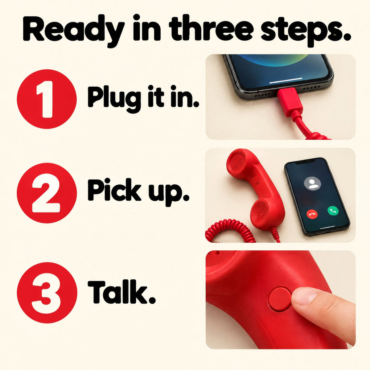 DialBobs™ Retro Handset iPhone & Android Compatible